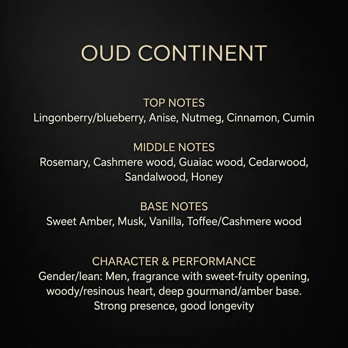 Oud Continent for MEN 100 ml