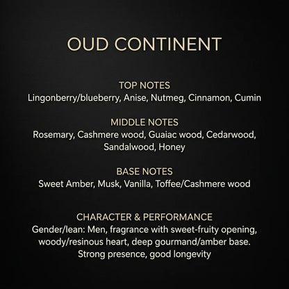 Oud Continent for MEN 100 ml